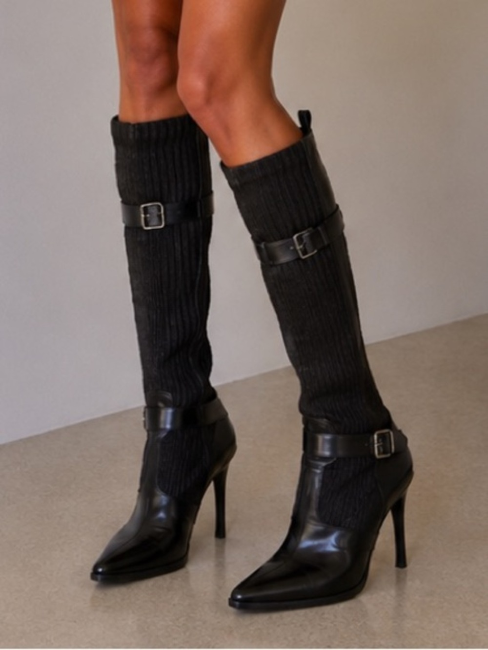 Oscar De La Renta suede Mtrcycl Boot size 40